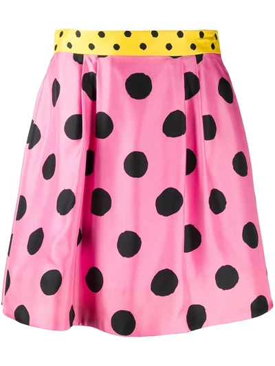 Shop Moschino Women's Pink Silk Skirt
