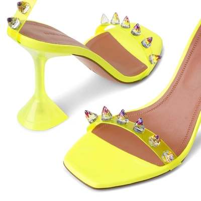 Shop Amina Muaddi Julia Embellished Pvc Sandals
