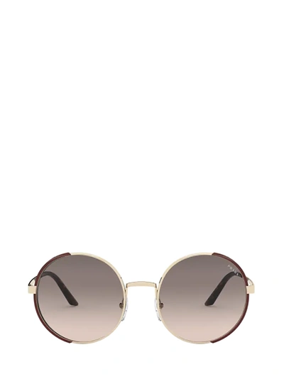 Shop Prada Pr 59xs Pale Gold / Brown Sunglasses