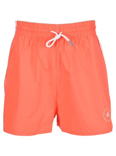 Shop Stella Mccartney Track Shorts In Fluo Coral
