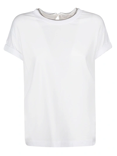 Shop Brunello Cucinelli Round Neck Plain T-shirt
