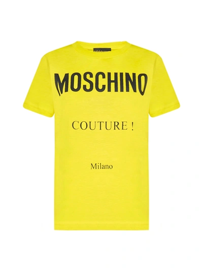 Shop Moschino T-shirt In Fantasia Giallo
