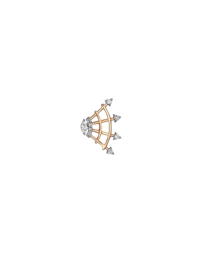 Shop Kismet By Milka 14k Rose Gold Diamond 4-arrow Bow Stud Earring, Single