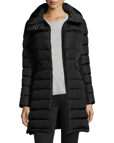 Shop Moncler Flammette High-neck Puffer Coat In Black