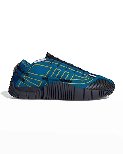 Shop Adidas Originals Men's Scuba Phormar Cord Low-top Sneakers In Blue