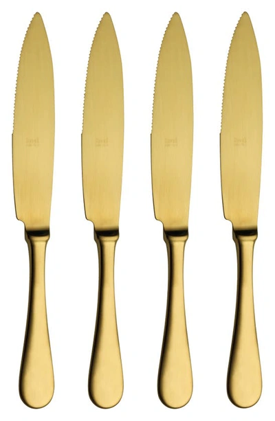 Shop Mepra American 4-piece Steak Knife Set In Gold