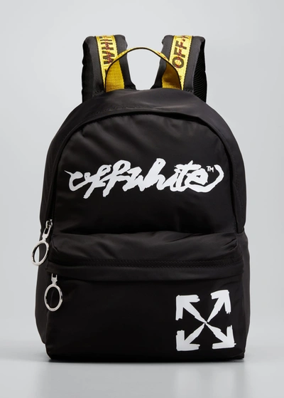 Shop Off-white Boy's Logo Arrow-print Backpack