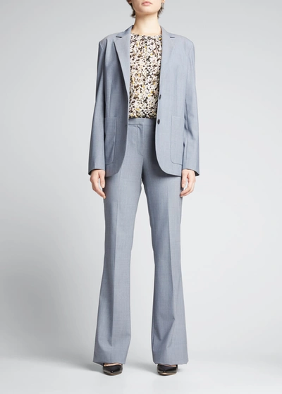 Shop Theory Demitria Good Wool Suiting Pants In Wisteria
