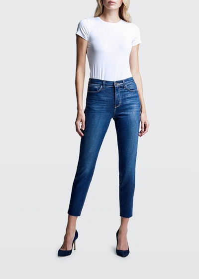 Shop L Agence El Matador French Slim Jeans In Fremontgld Glit C