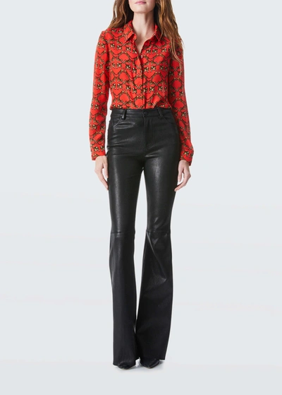 Shop Alice And Olivia Willa Placket Top In Bengal
