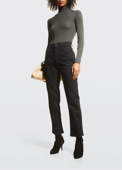 Shop Mother The High Waisted Rider Ankle Jeans In Ntg-not Guilty