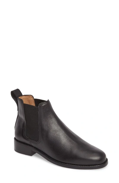 Shop Madewell The Ainsley Chelsea Boot In Black Leather