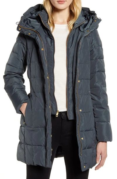 Shop Cole Haan Signature Cole Haan Hooded Down & Feather Jacket In Graphite