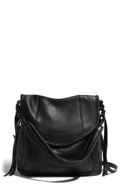 Shop Aimee Kestenberg All For Love Convertible Leather Shoulder Bag In Black W/ Shiny Black