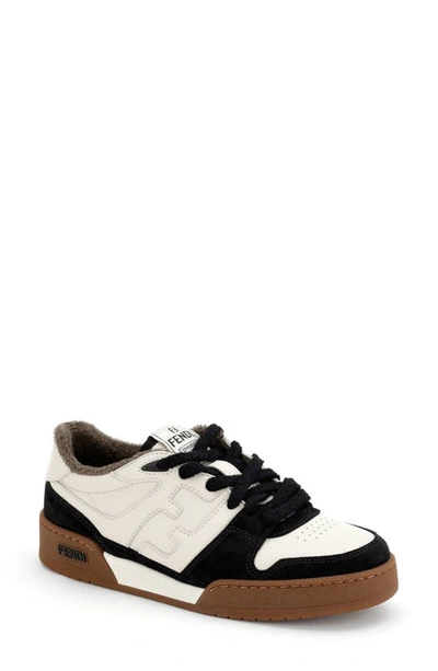 Shop Fendi Match Low Top Sneaker In Black/ Milk/ Black