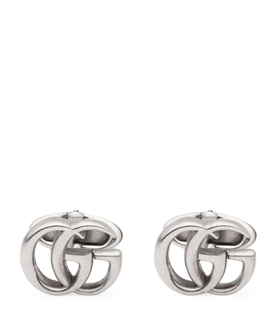 Shop Gucci Sterling Silver Double G Cufflinks