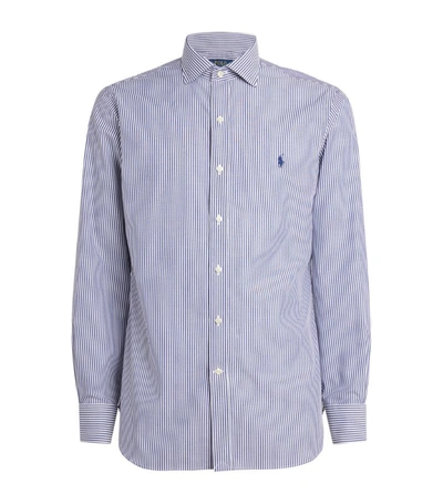 Shop Polo Ralph Lauren Cotton Striped Shirt In Blue