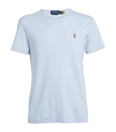 Shop Polo Ralph Lauren Cotton Logo T-shirt In Blue
