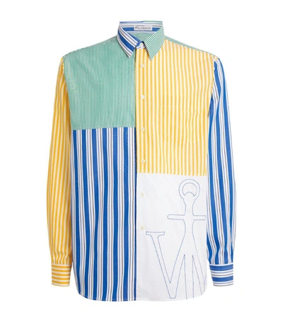 Shop Jw Anderson Cotton Patchwork Shirt In Multi