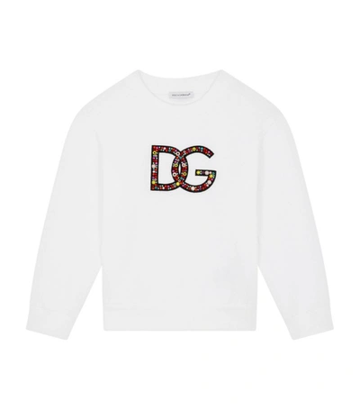 Shop Dolce & Gabbana Cotton Logo Sweatshirt (2-6 Years) In Multi