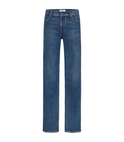 Shop Valentino Straight-leg Jeans In Blue