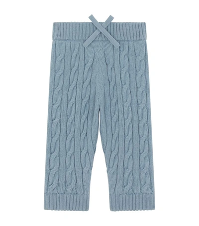 Shop Dolce & Gabbana Wool Cable-knit Sweatpants (3-30 Months) In Multi