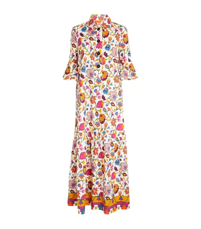 Shop La Doublej Cotton Artemis Maxi Dress In Multi