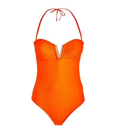 Shop Heidi Klein Tremezzo Swimsuit In Orange