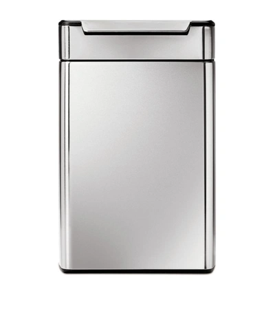 Shop Simplehuman Stainless Steel Dual-compartment Bin (48l) In Multi