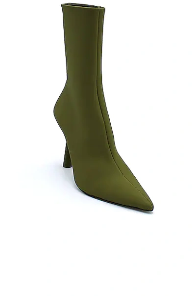 Shop Gia Borghini X Rhw Ankle Boot In Olive Green