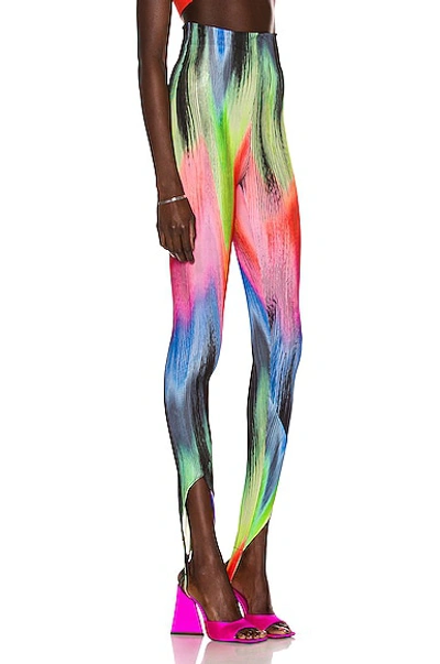 Attico Jamie Spectrum Printed Stirrup Pants In Multi