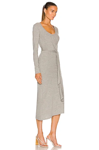 Shop Jonathan Simkhai Standard Willow Midi Dress In Heather Grey