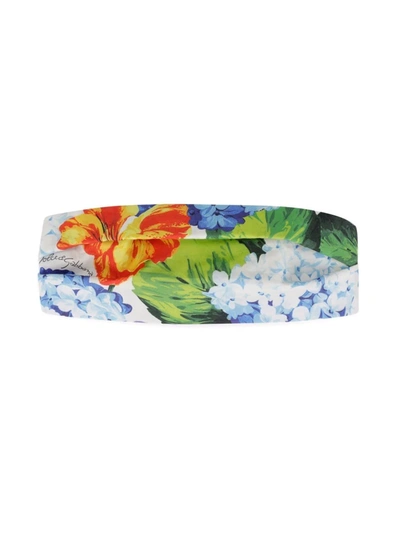 Shop Dolce & Gabbana Ortensia And Violet Hairband In White