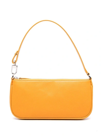 Shop By Far Rachel Leather Shoulder Bag In Orange