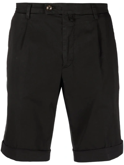 Shop Briglia 1949 Off-centre Button Shorts In Black