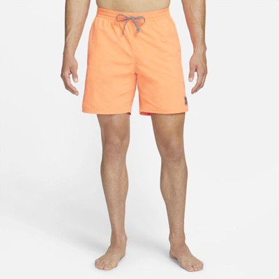Shop Nike Essential Men's 7" Swim Trunks In Total Orange