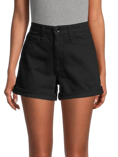 Shop Rag & Bone Women's Nina High-rise Denim Shorts In Black