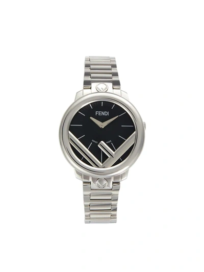 Shop Fendi Women's Run Away 36mm Stainless Steel Analog Watch In Black