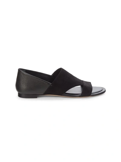 Shop Tod's Women's Women's Cuoio Suede & Leather Sandals In Nero