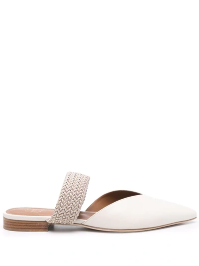 Shop Malone Souliers Maisie Braided Leather Mules In Neutrals