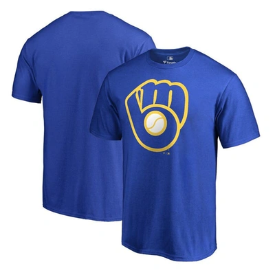 Shop Fanatics Branded Royal Milwaukee Brewers Big & Tall Cooperstown Collection Huntington Team T-shirt