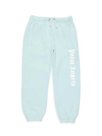 Shop Palm Angels Little Girl's & Girl's Classic Logo Sweatpants In Light Blue