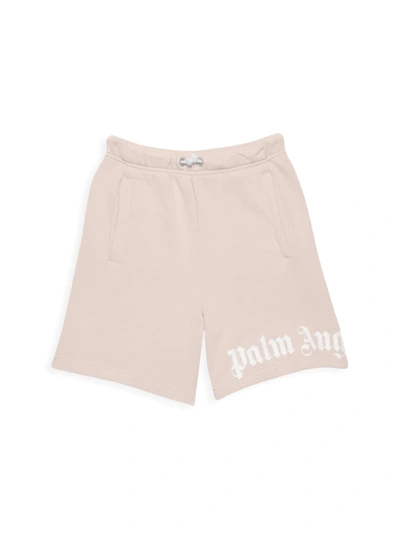 Shop Palm Angels Little Girl's & Girl's Logo Fleece Shorts In Pink