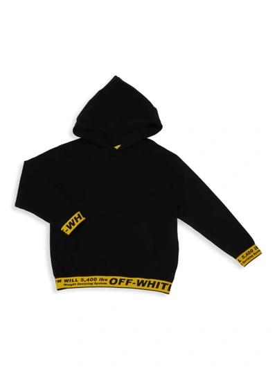 Shop Off-white Little Boy's & Boy's Off Industrial Hoodie In Black Yellow