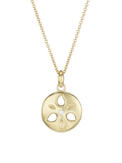 Shop Tamara Comolli Women's 18k Yellow Gold & Diamond Small Sand Dollar Pendant Necklace