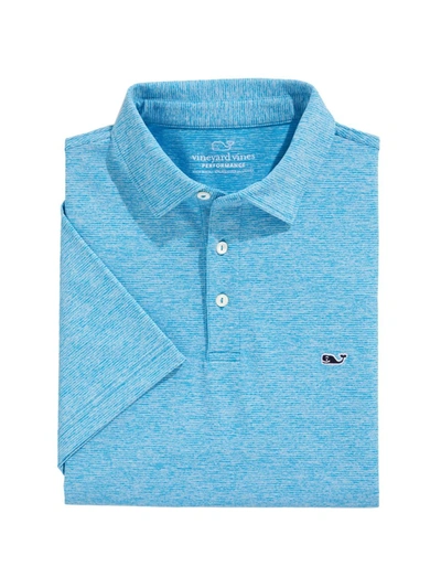 Shop Vineyard Vines St. Jean Striped Polo Shirt In Island Blue