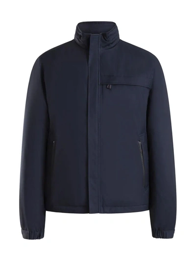 Shop Thermostyles Men's Waterproof Windbreaker Jacket In Blue