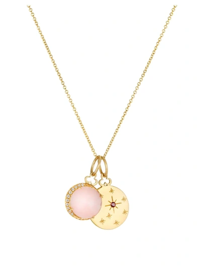 Shop Devon Woodhill Women's 14k-18k Yellow Gold & Multi-gemstone Double-pendant Necklace