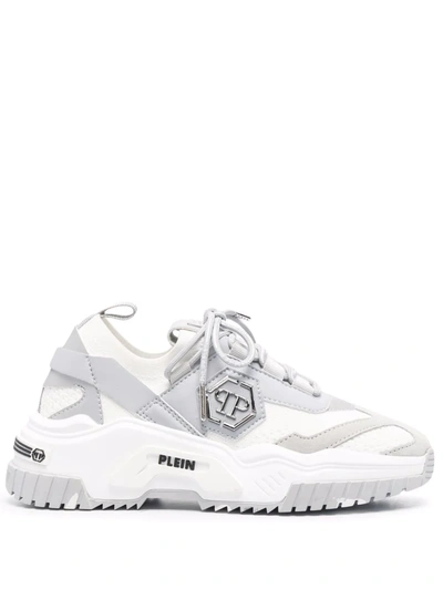 Shop Philipp Plein Predator Low-top Sneakers In Grey