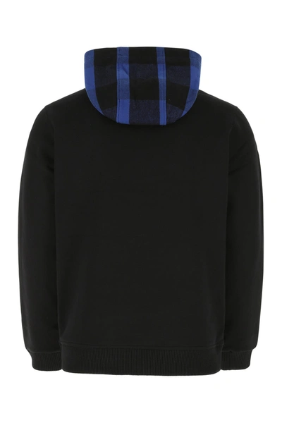 Shop Burberry Black Cotton Blend Sweatshirt  Black  Uomo Xl